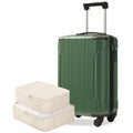 20-Inch Hardshell Carry-On Luggage with Spinner Wheels - Black