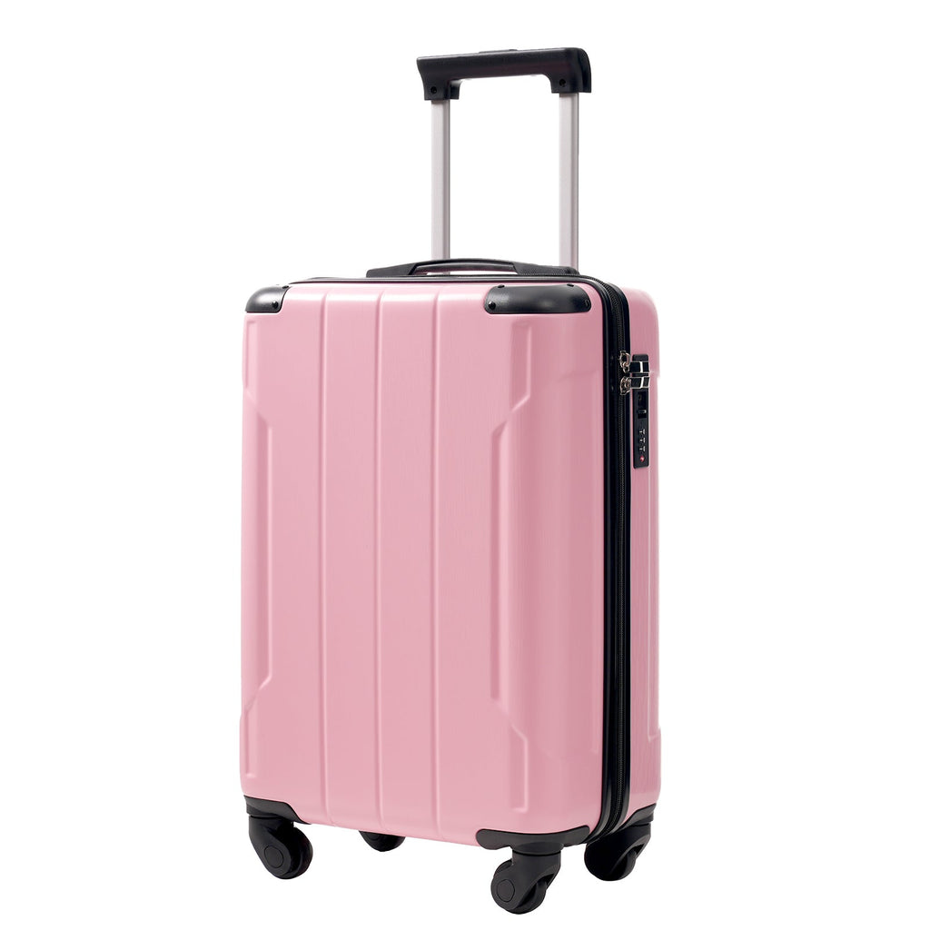 20-Inch Hardshell Carry-On Luggage with Spinner Wheels - Pink