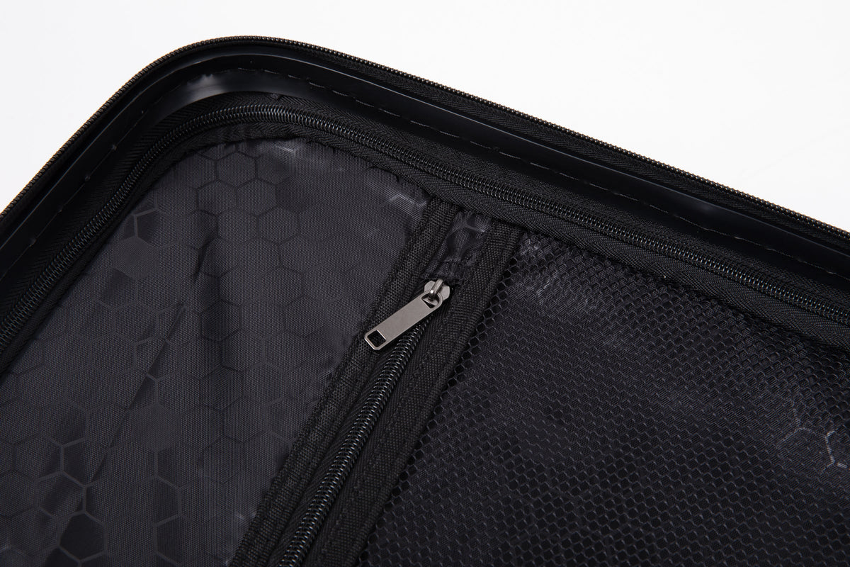 3-Piece Hardshell Luggage Set, 20/24/28 Inch, Black