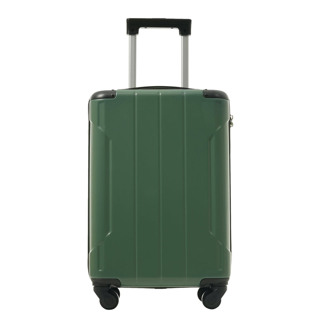 20-Inch Hardshell Carry-On Luggage with Spinner Wheels - Black